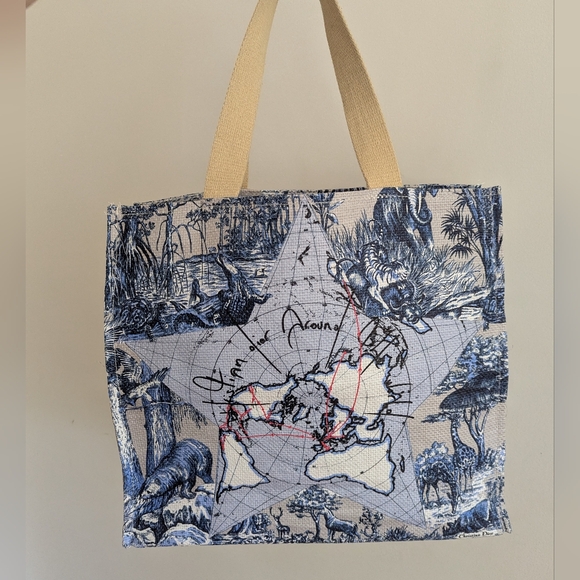Dior Around The World Straw Tote - Picture 1 of 15